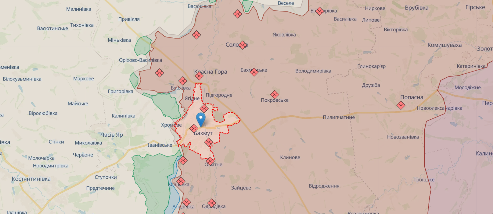 Войска РФ стягивают силы на Бахмутское направление с севера и юга Украины: что происходит. Карта