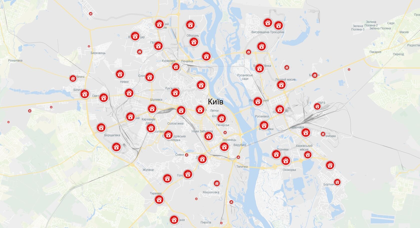 У Києві оновили мапу укриттів: як дізнатись інформацію