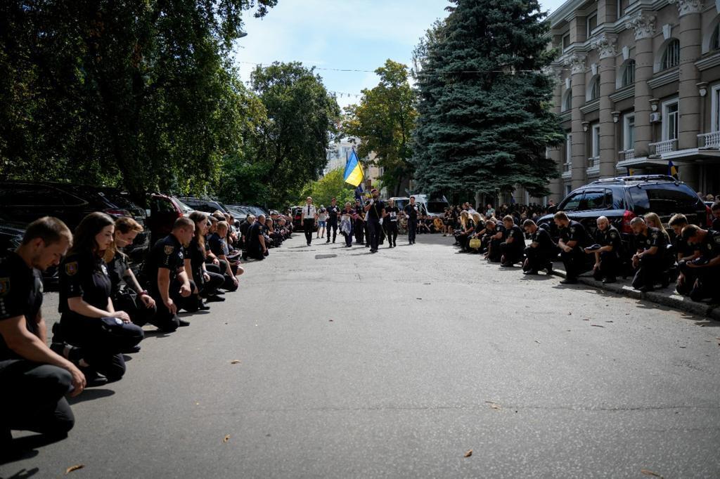 Похороны сотрудника Национальной полиции Украины