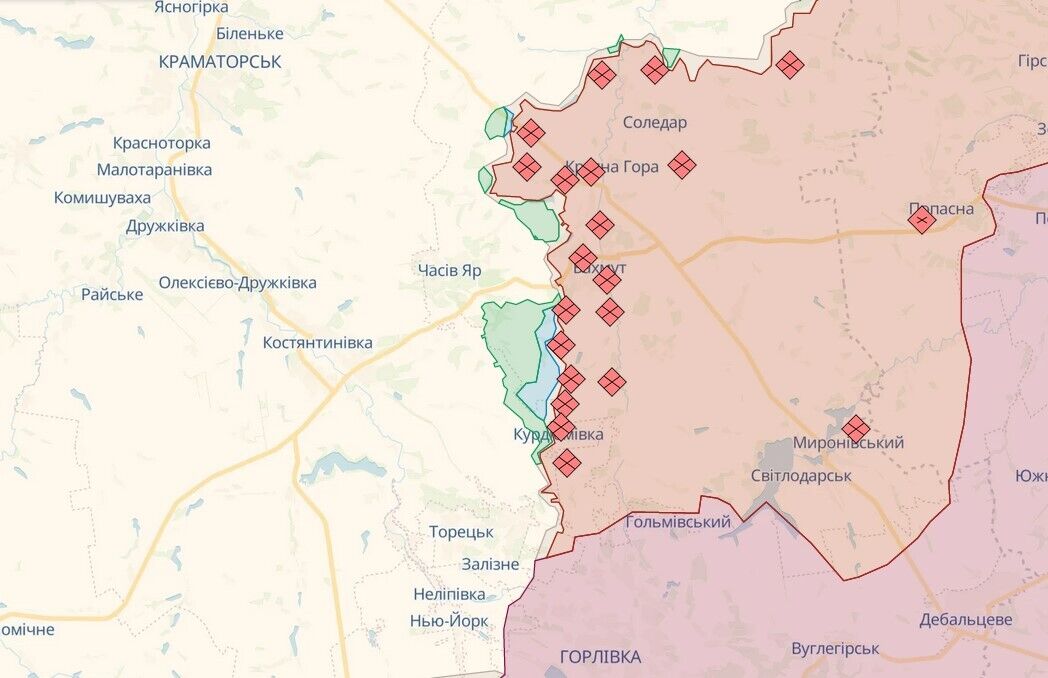 Войска РФ пытаются отбить утраченные позиции под Бахмутом и в Старомайорском: произошло 33 боевых столкновения – Генштаб