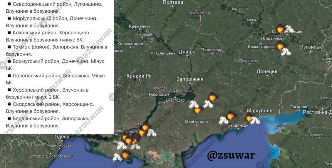 Сили оборони знищили 5 складів БК і 7 баз окупантів за тиждень: опубліковано карту ударів 