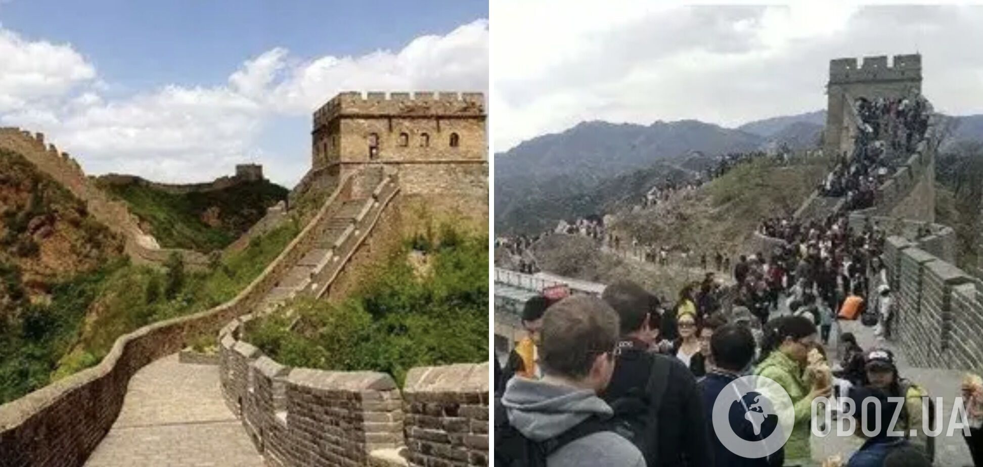 Великий китайський мур оточений туристами
