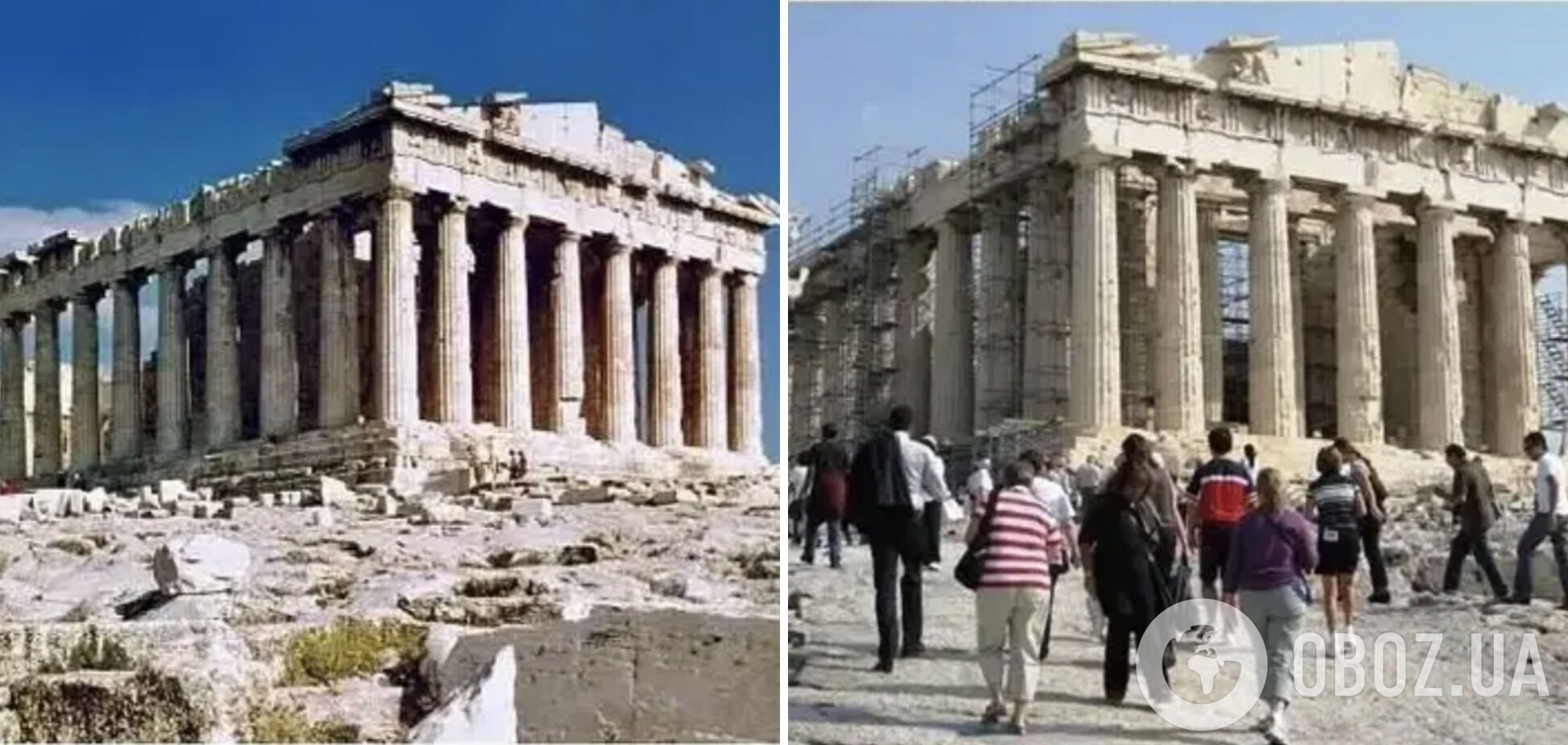Афинский Акрополь в Греции находится на реставрации