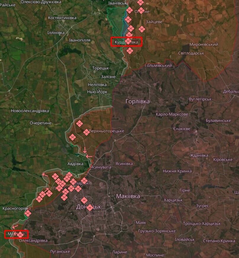 ВСУ отразили вражеские атаки возле Курдюмовки и Марьинки, уничтожен пункт управления оккупантов – Генштаб