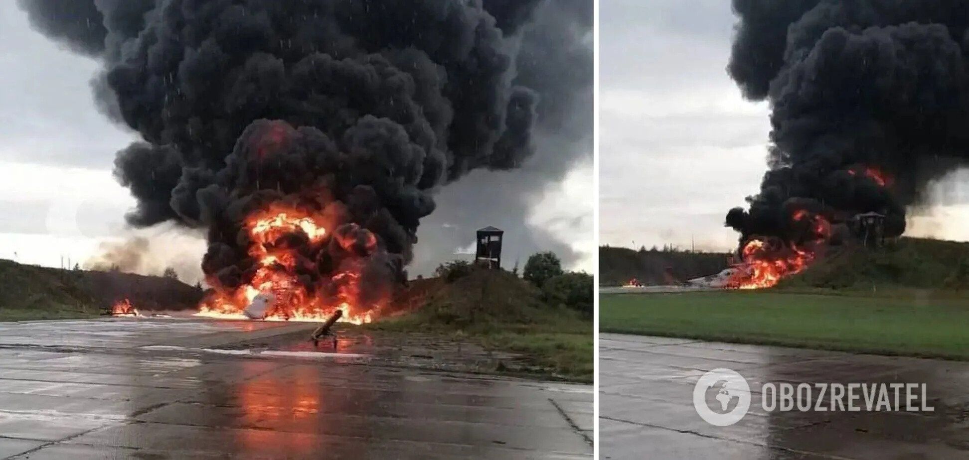 Ту-22М3 после прилета дрона сгорел: появилось спутниковое фото с российской авиабазы "Сольцы"