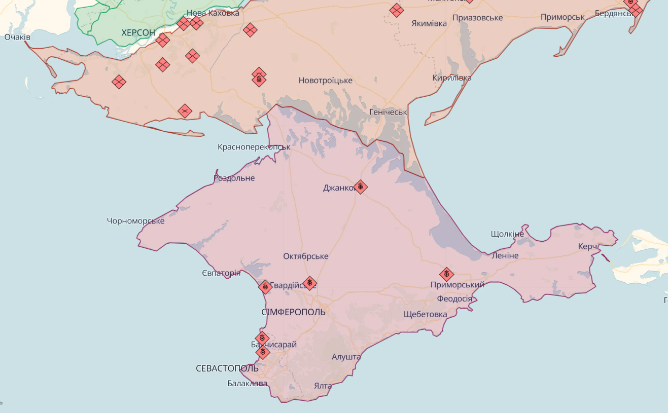 Крым, карта
