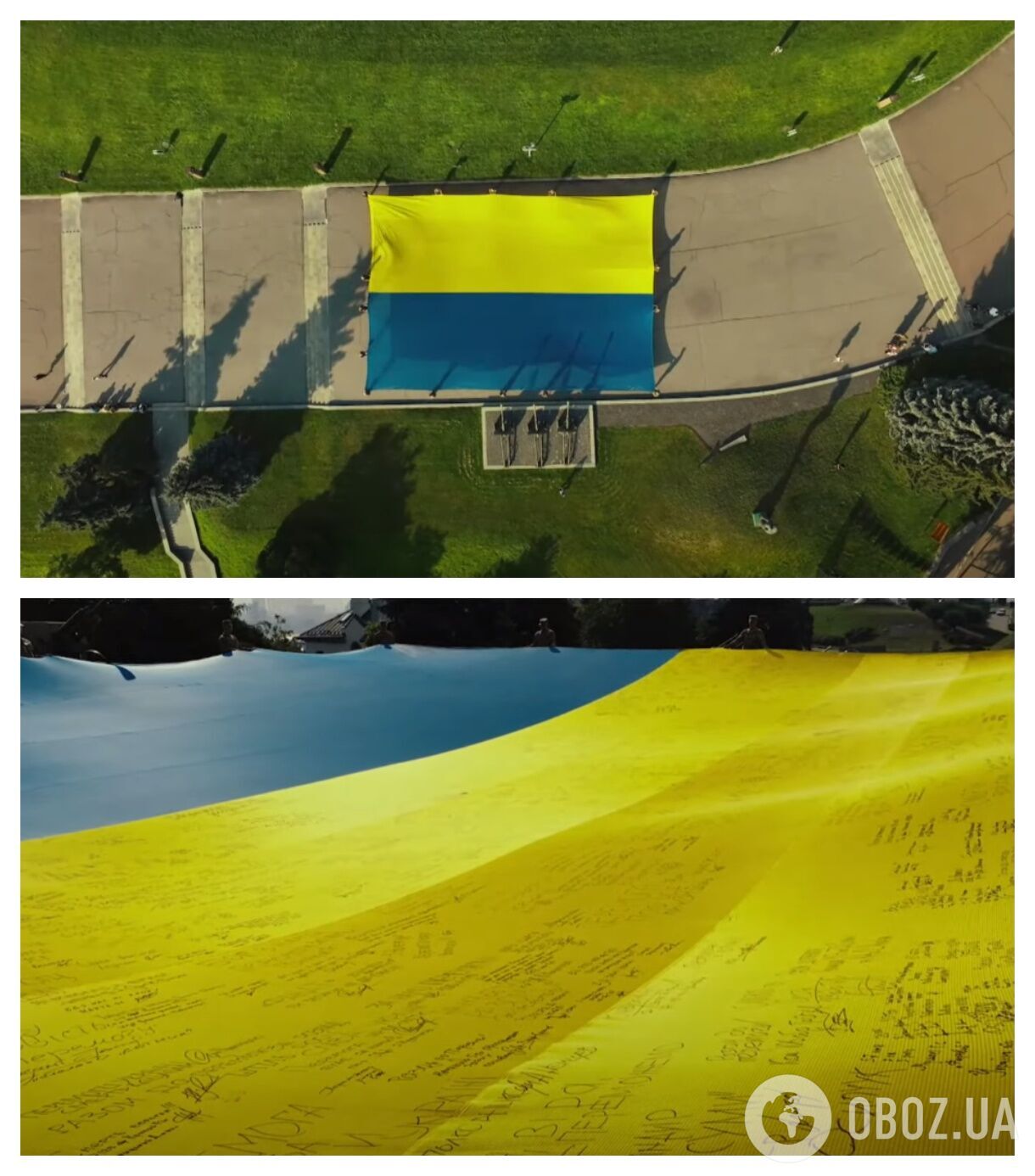 Флаг до и после того, как его подписали военные