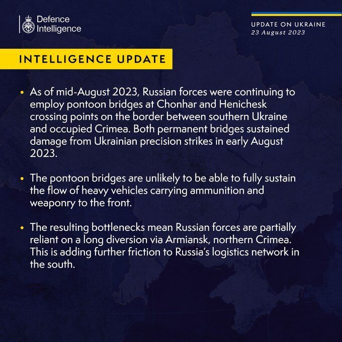 ЗСУ відпрацювали влучно: розвідка Британії розповіла про проблеми РФ на півдні України