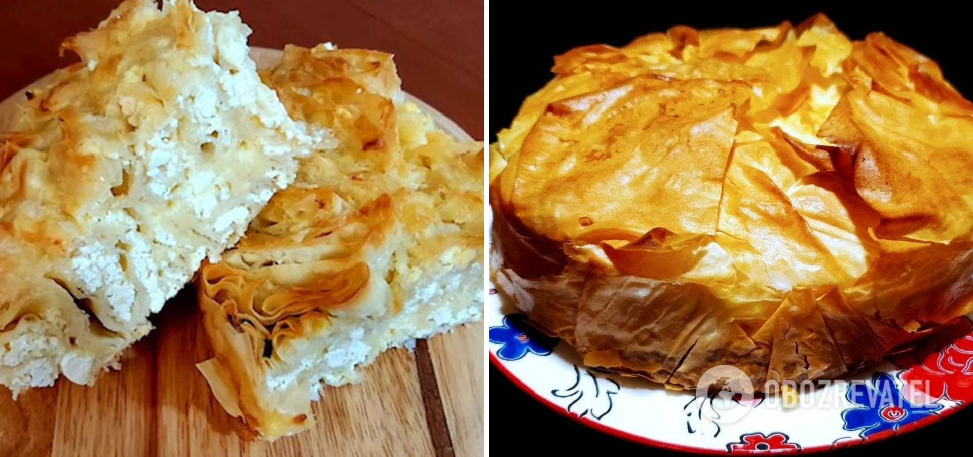 Пирог с сыром из теста фило