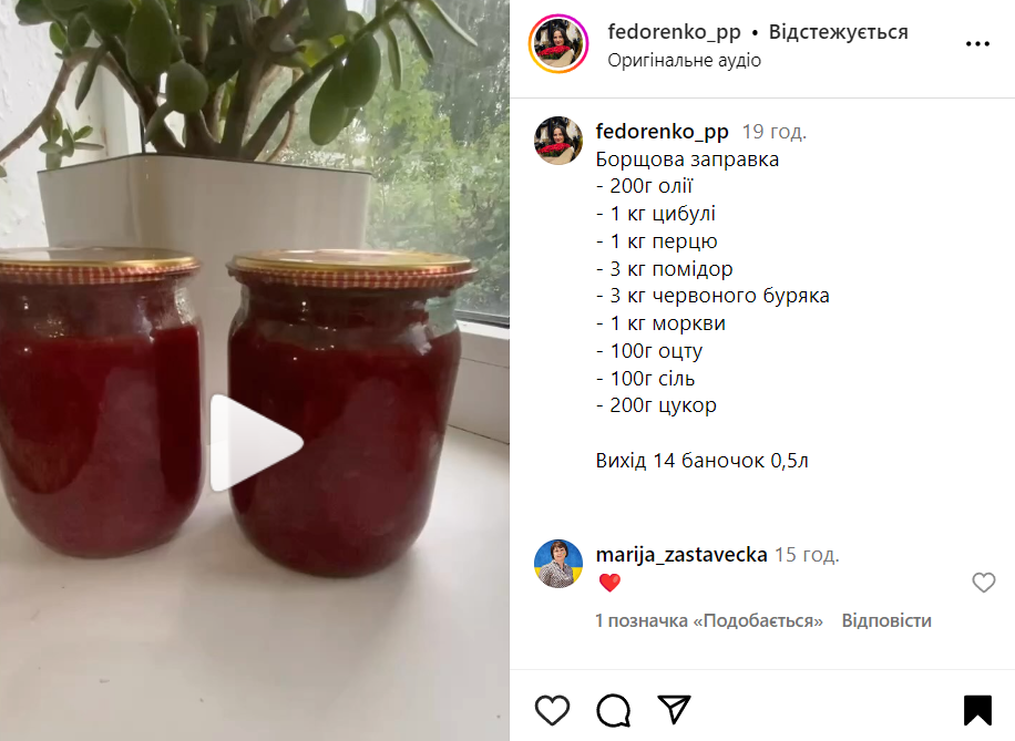 Рецепт бурякової заправки до борщу