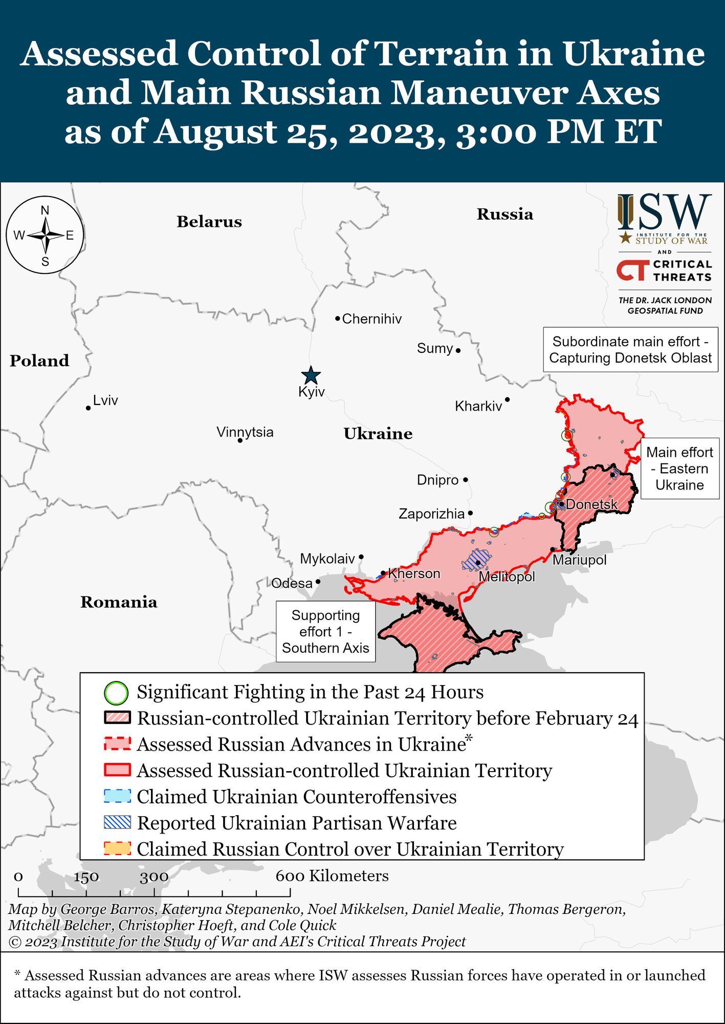 ISW: Украина имеет успехи на Мелитопольском направлении, войска РФ понесли значительные потери на островах Днепра