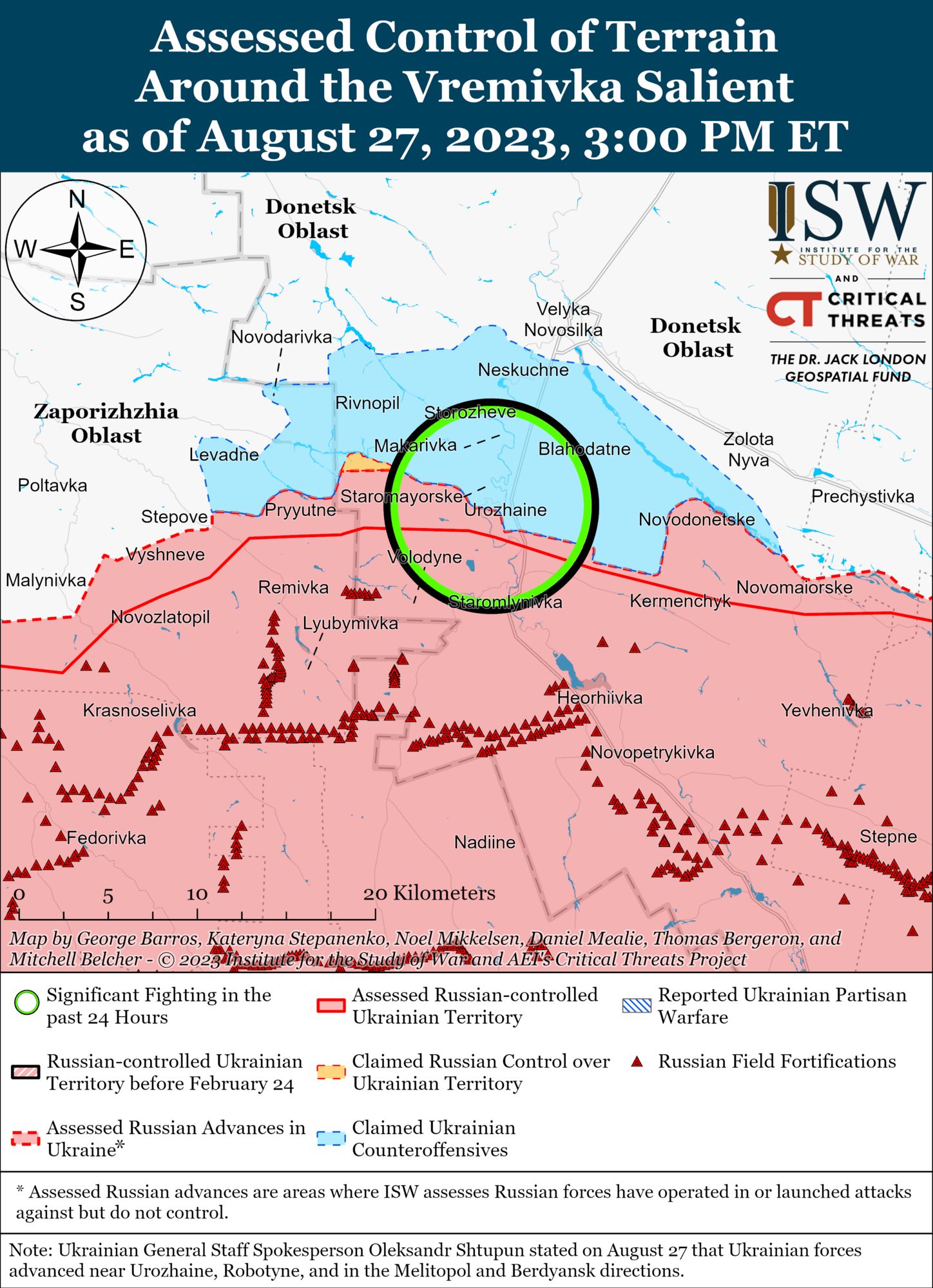 ЗСУ просунулися на Запорізькому напрямку, але є нюанс: в ISW вказали, що сповільнює наступ. Карта