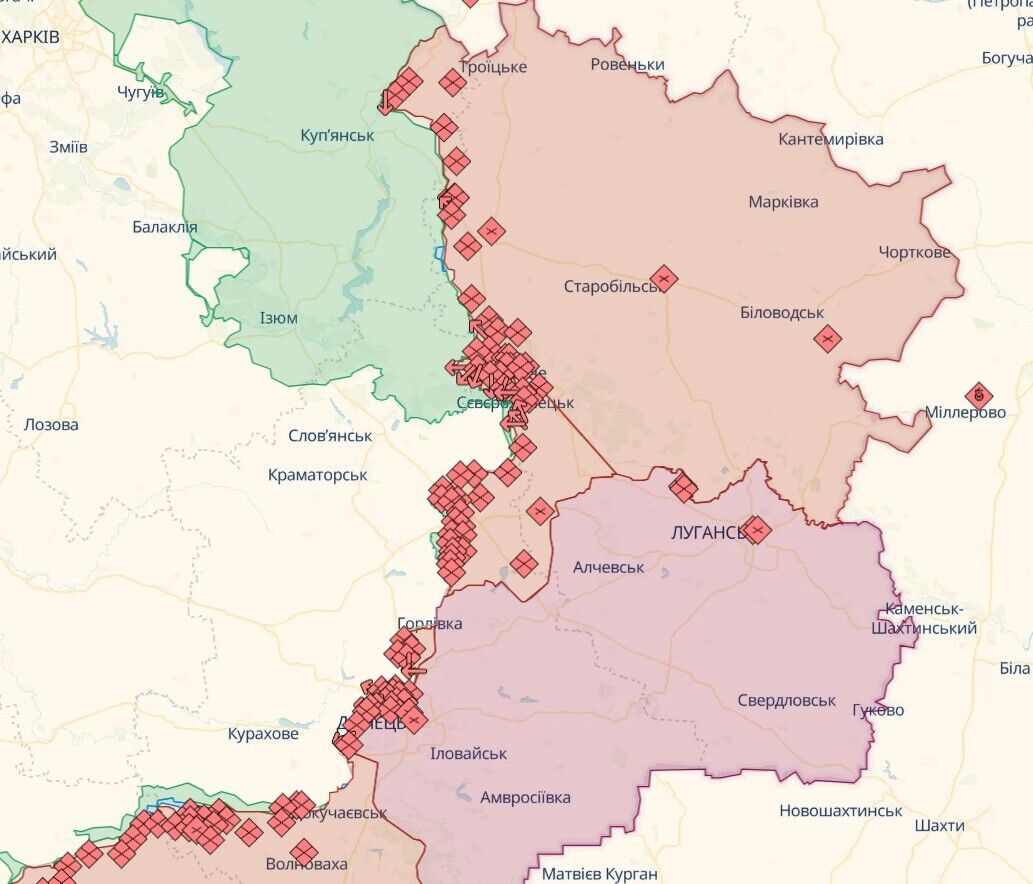 Тривають бої оборонного характеру під Бахмутом і наступ ЗСУ на півдні: відбулось близько 30 бойових зіткнень – Генштаб