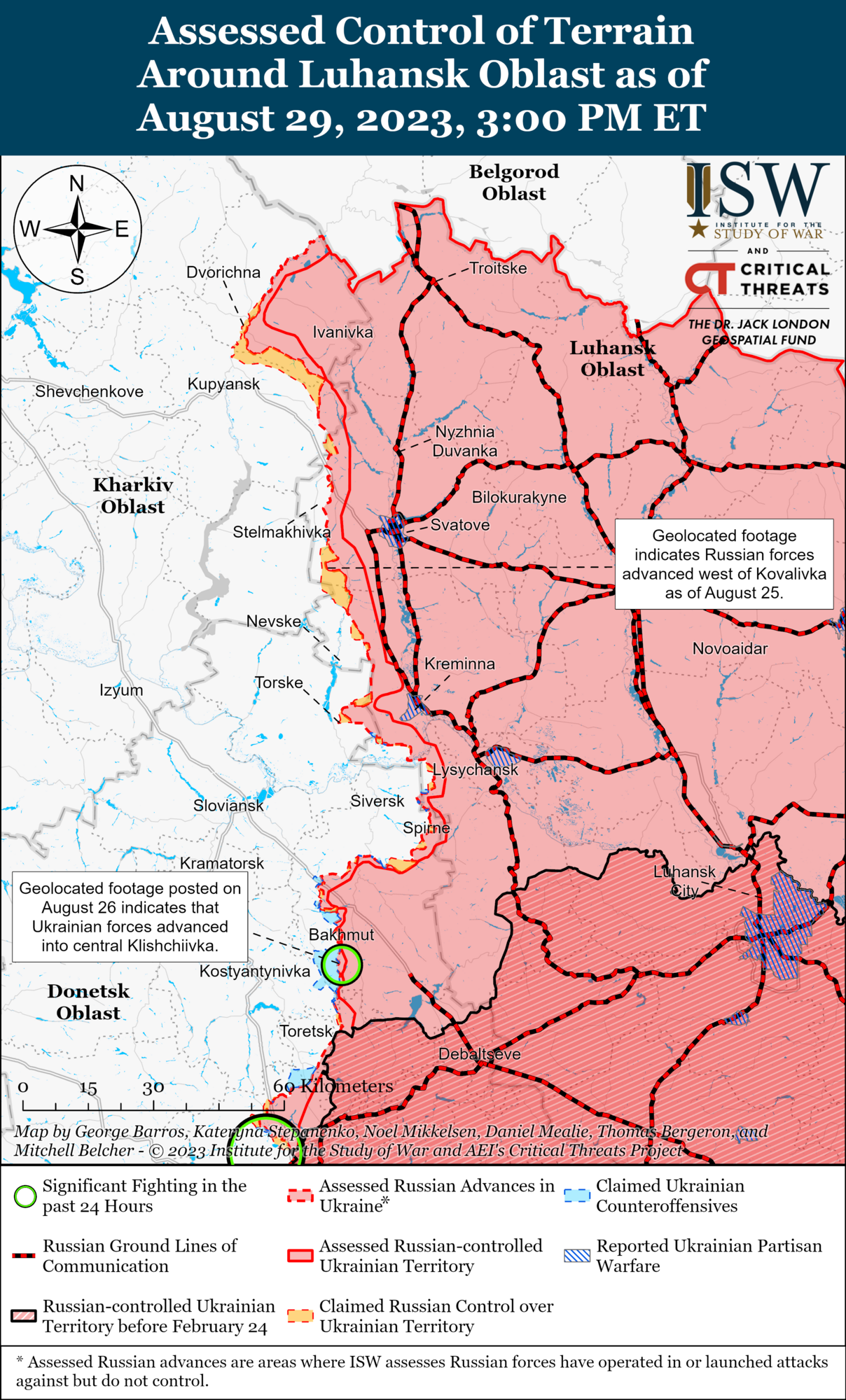 Карта бойових дій в Україні