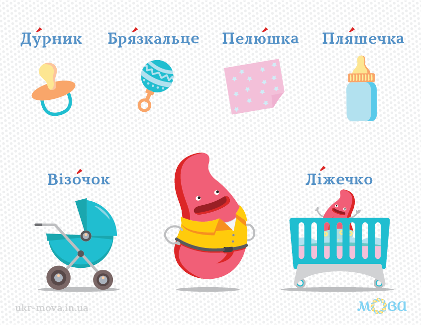 Как назвать на украинском "пустышку" и "коляску": правильные варианты