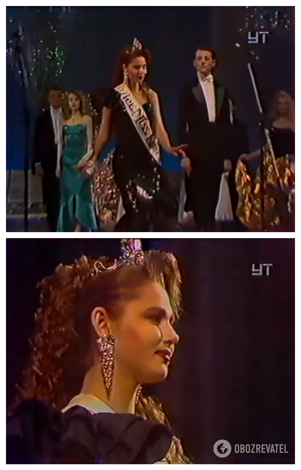 Ольга Овчаренко на сцене Мисс Украина-1991