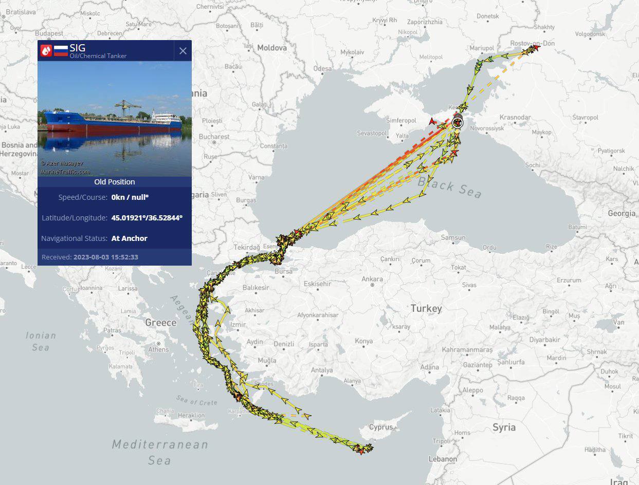 Был частым "гостем" в Сирии: что известно о подбитом Украиной "гражданском" танкере Sig и его маршрутах