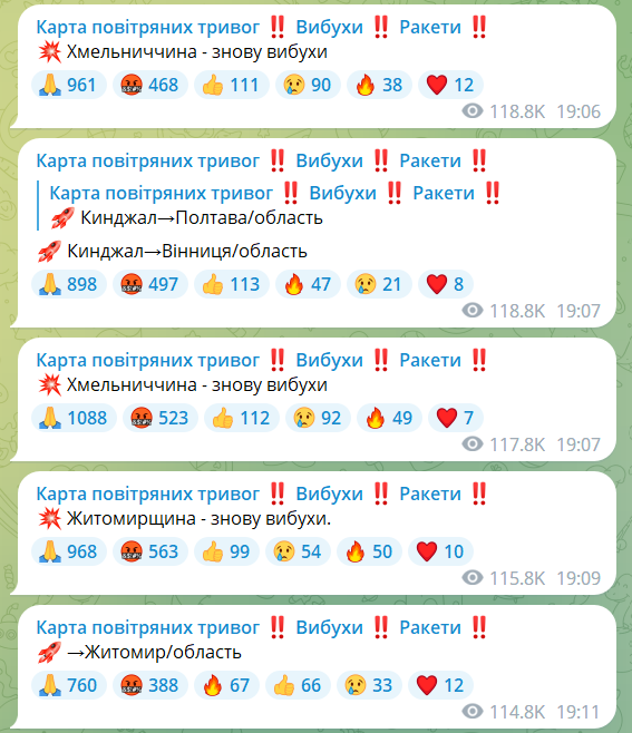 Росія влаштувала масовану атаку на Україну: за минулу добу знищено 12 "Калібрів" і чотири "Шахеди"