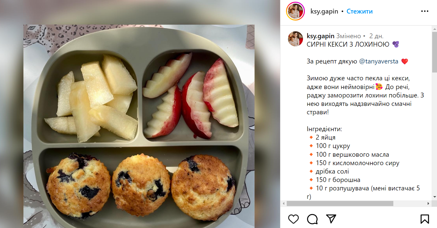 Рецепт кексов с голубикой