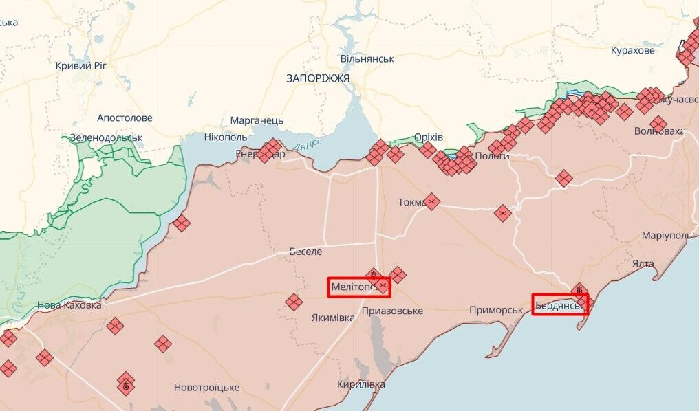 ВСУ ведут наступление на Мелитопольском и Бердянском направлениях, уничтожены два пункта управления врага – Генштаб