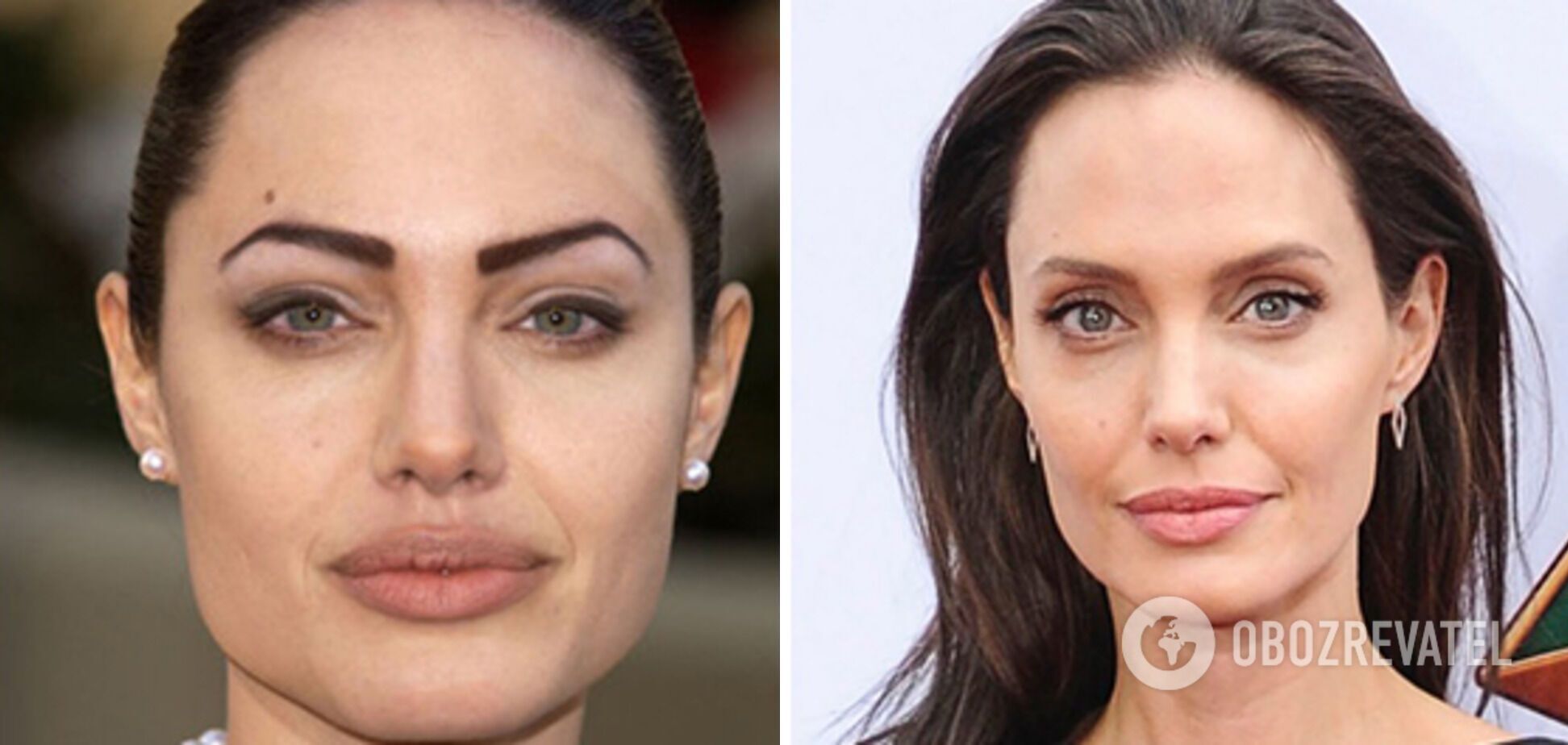 Анджеліни Джолі малювала тонкі брови