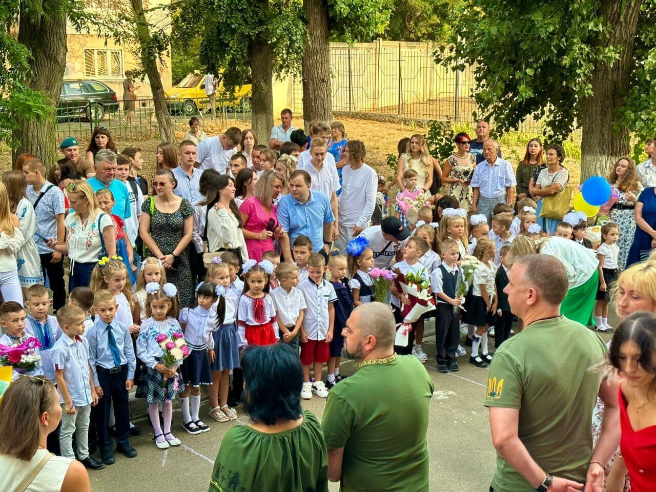 Представители РВА посетили школьную линейку в одном из лицеев города Черноморск