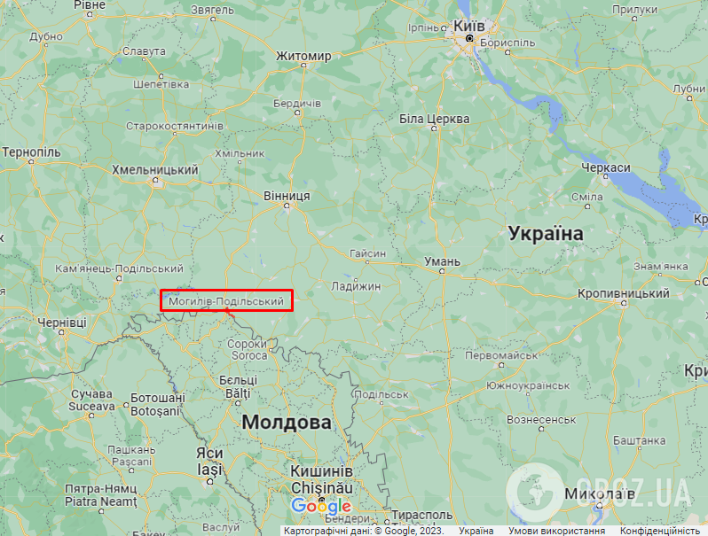 Могилев-Подольский на карте