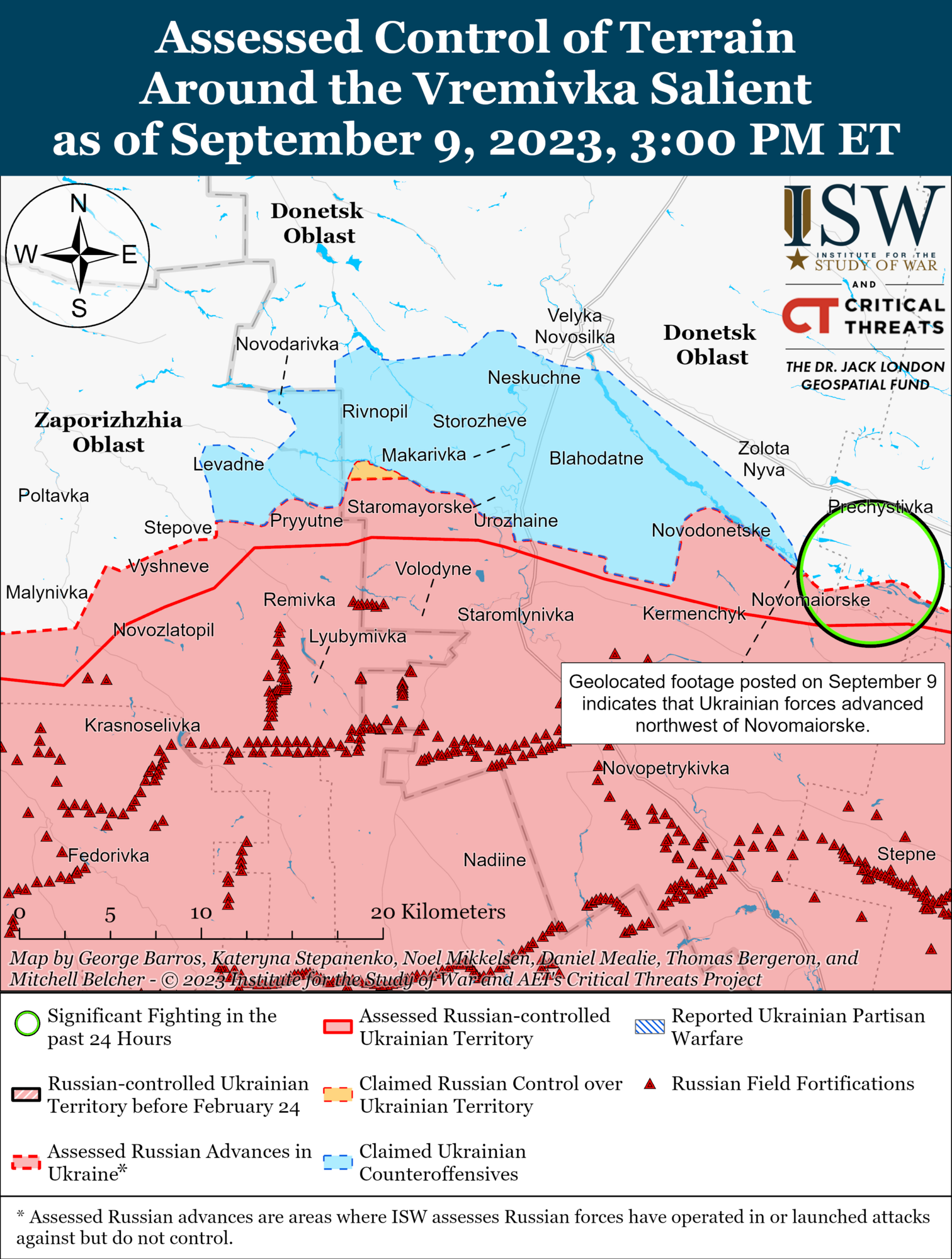 Сили оборони просуваються на кількох напрямках: аналіз ISW. Карта