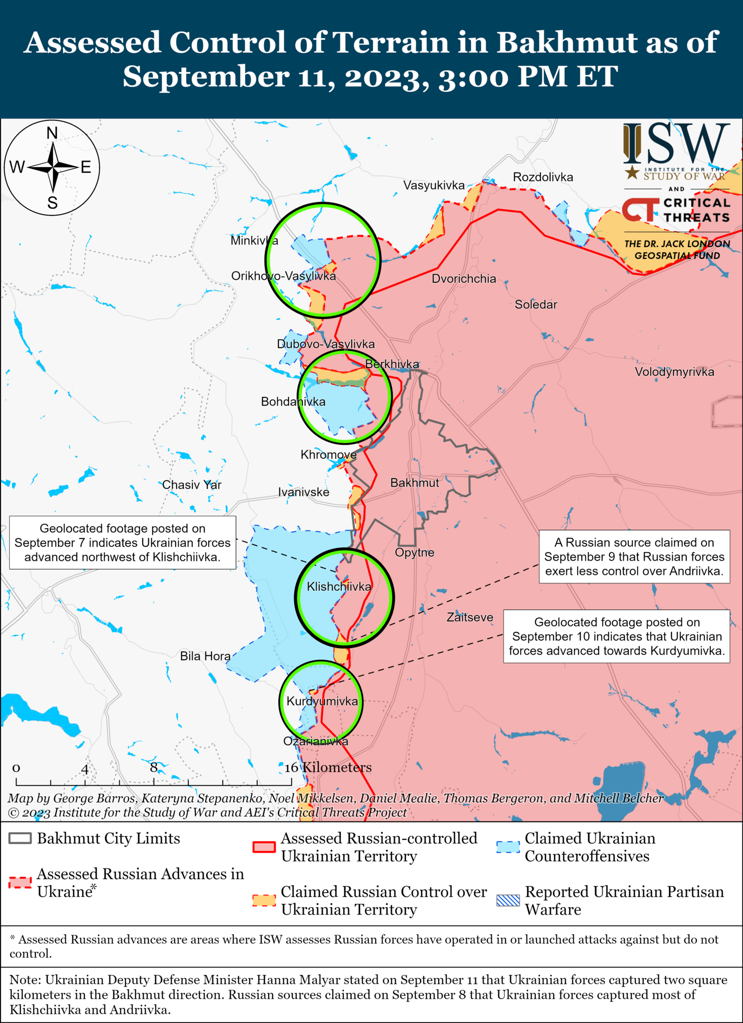 ВСУ продвинулись в районе Бахмута и на западе Запорожской области, Росгвардия вербует в свои ряды экс-наемников ЧВК "Вагнер" – ISW