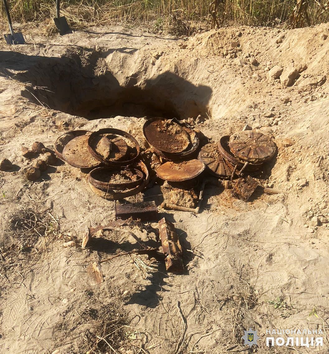 Копала картоплю: мешканка Житомира викопала на городі 85 мін та 8 гранат часів Другої світової. Фото