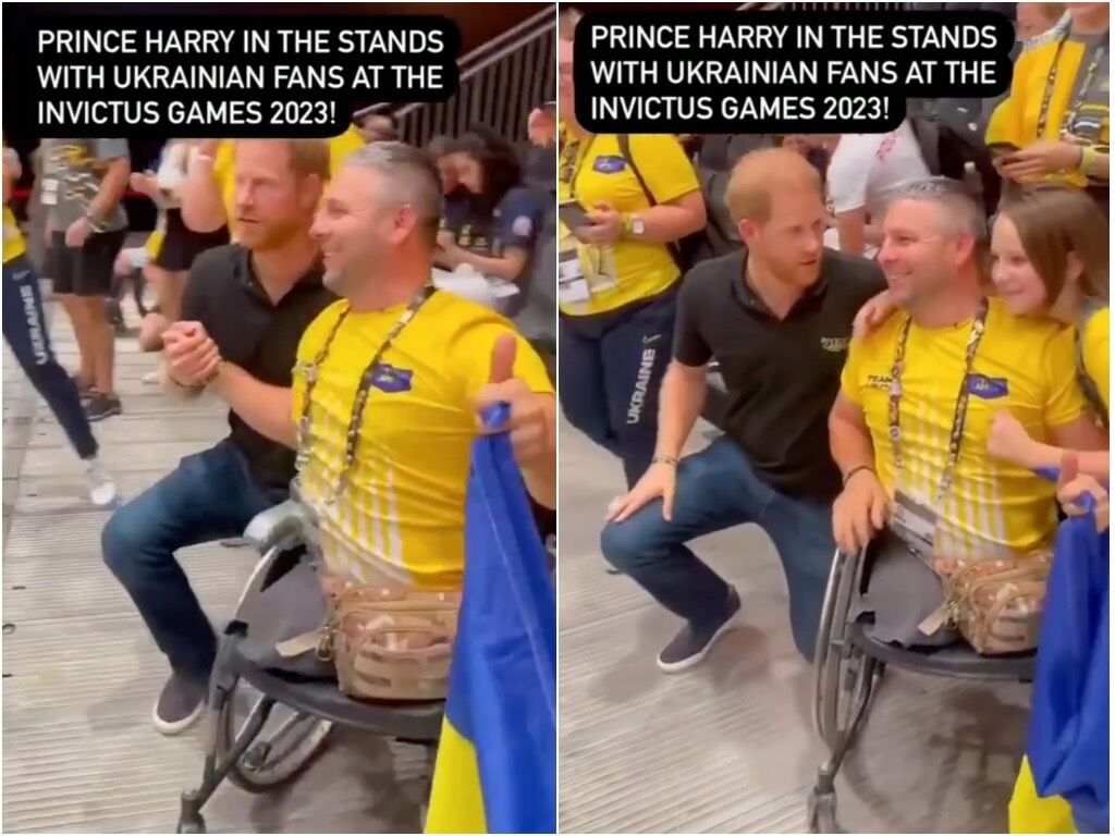 Принц Гаррі став на коліно біля українського воїна, який втратив ноги: відео зворушило мережу