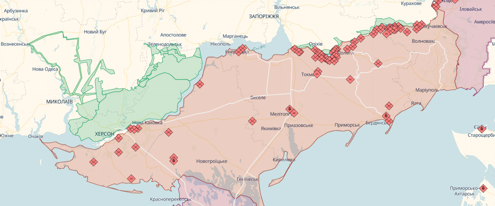 Де ЗСУ просуваються, а де стримують наступ ворога: карта бойових дій і дані Генштабу