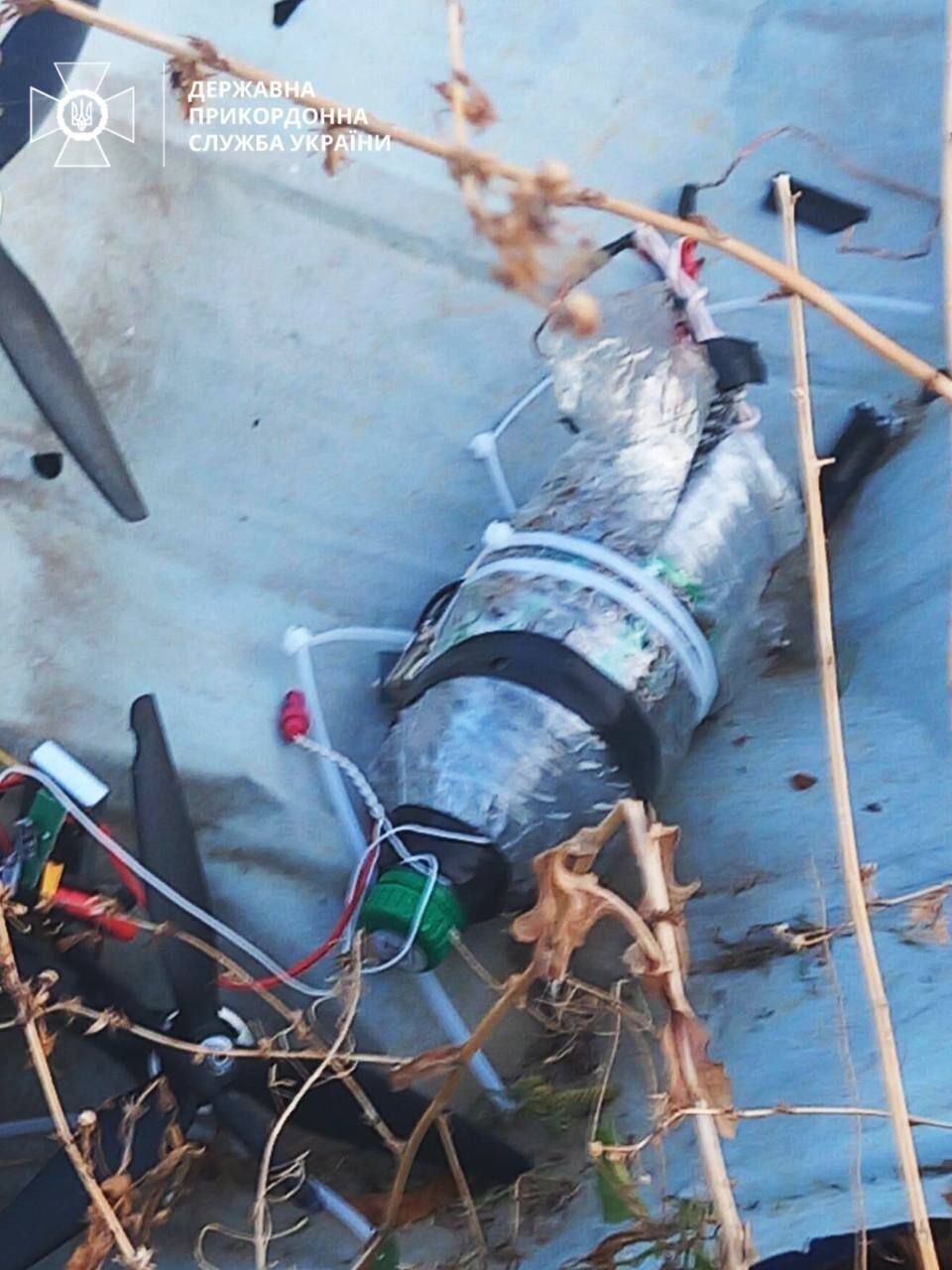 На Запорожье пограничник приземлил вражеский дрон, нашпигованный взрывчаткой: пятый за неделю. Фото