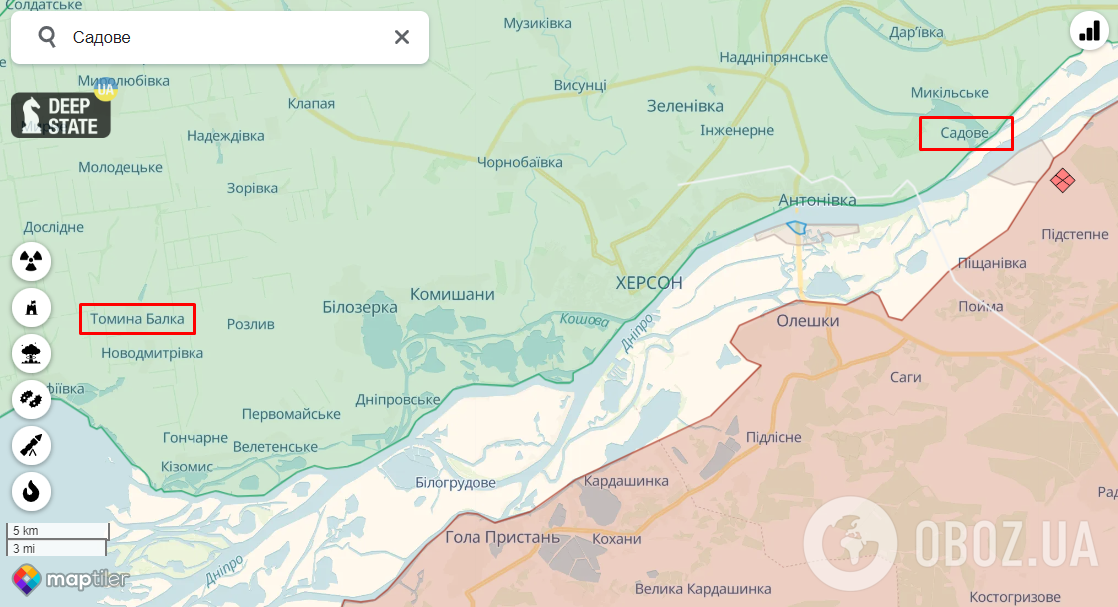 Томиная Балка и Садовое Херсонской области