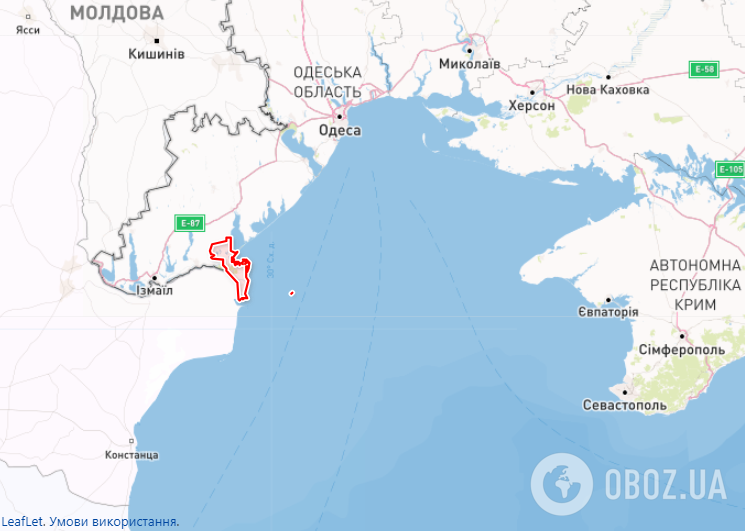 Вілківська міська громада (Одеська область) на карті.