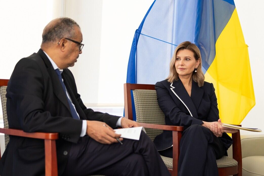 Олена Зеленська зустрілась в США з генеральним директором ВООЗ