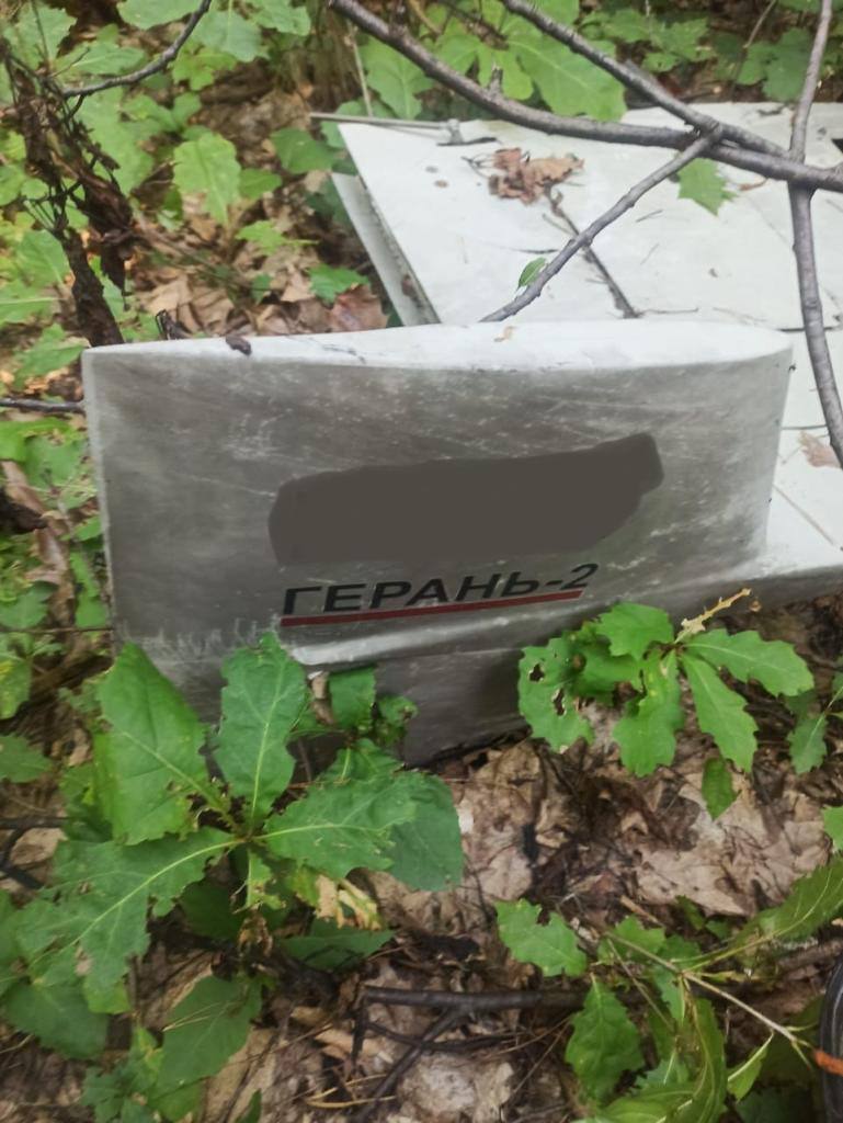 На Львовщине в лесу обнаружили обломки российского "Шахеда": на месте работают взрывотехники. Фото