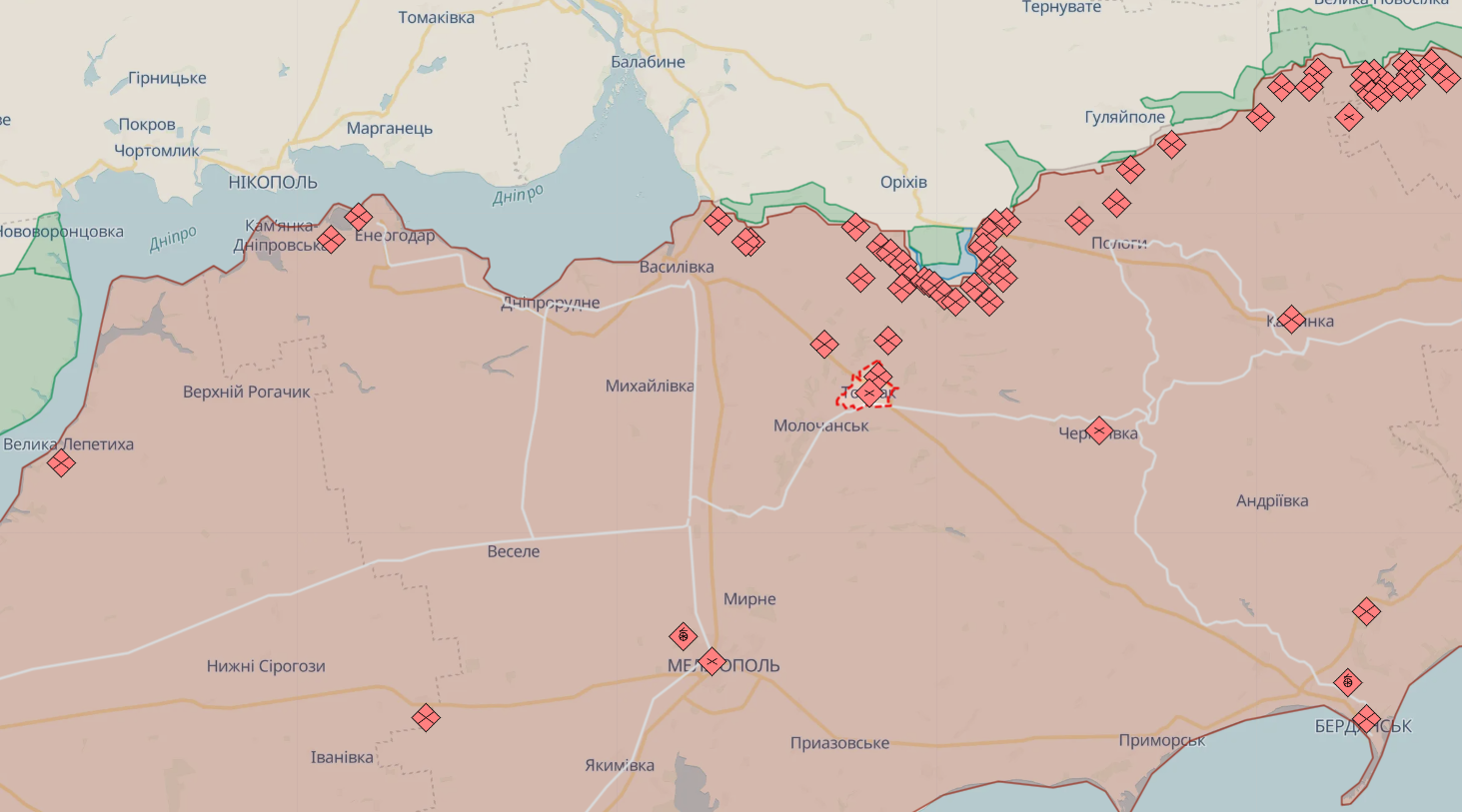 В окупантів на півдні "дискотека": у Бердянську і Токмаку пролунали вибухи
