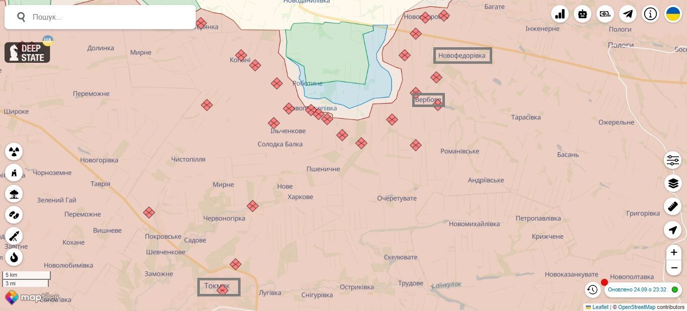 Поблизу Токмака і Роботиного Путін зібрав чотири дивізії ПДВ: Селезньов назвав причину