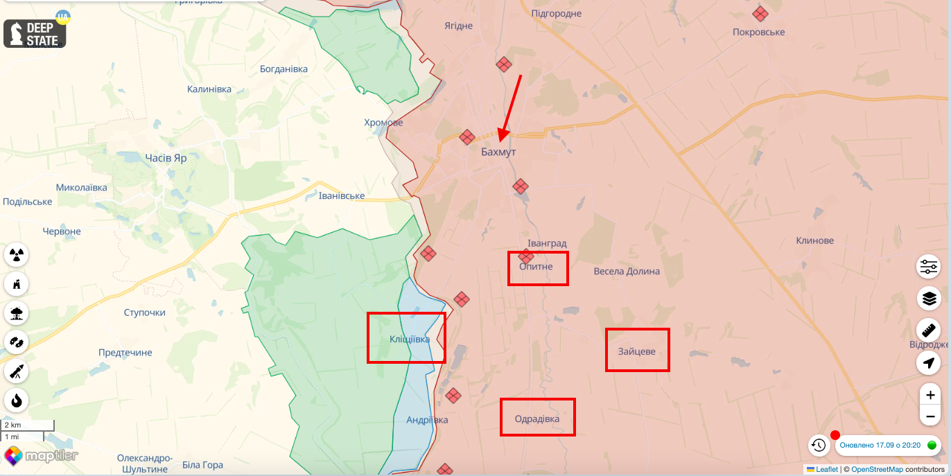 ВСУ продолжают наступательную операцию к югу от Бахмута, – Евлаш
