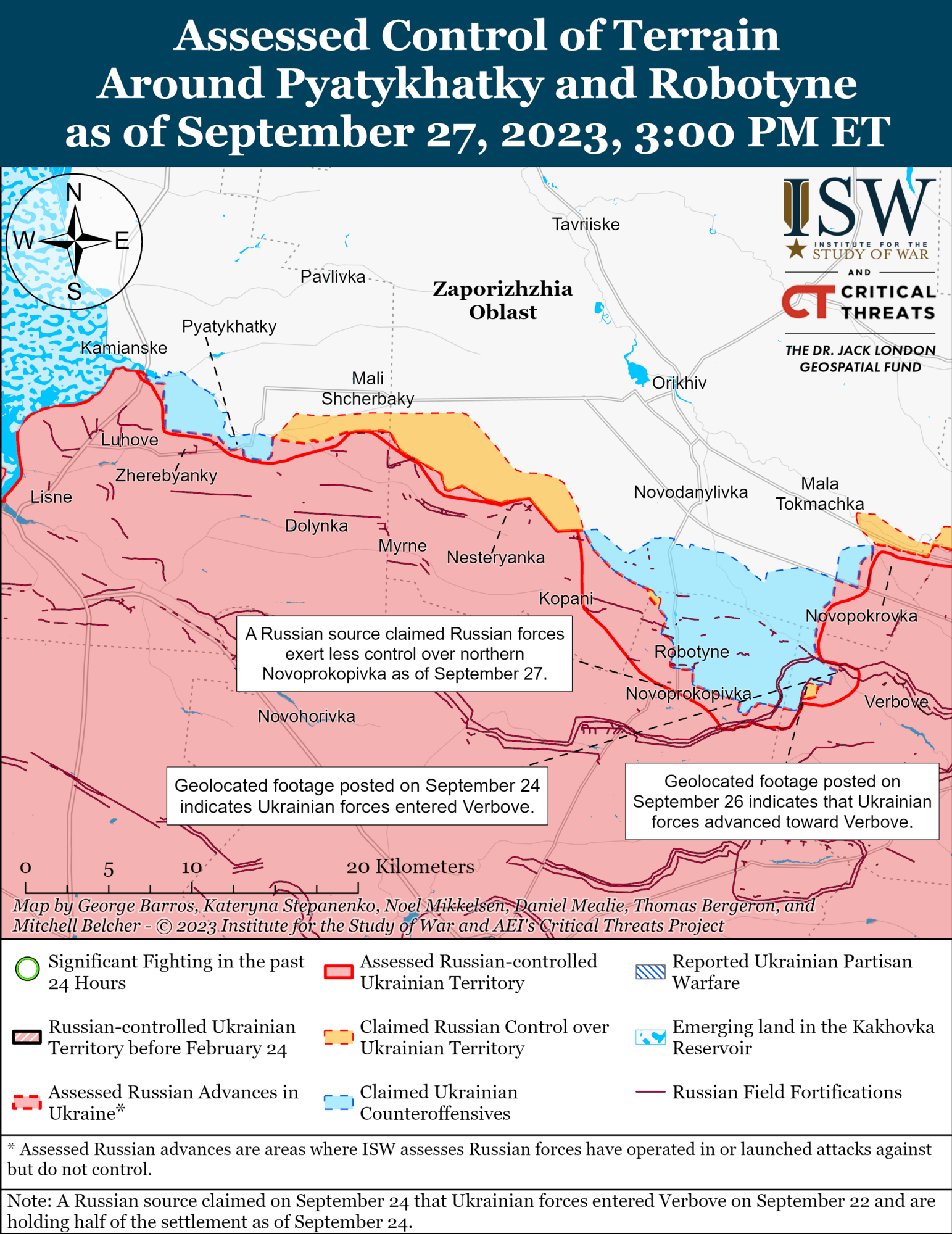 ВСУ продвинулись в районе Бахмута и на западе Запорожской области, ситуация в Вербовом под вопросом – ISW