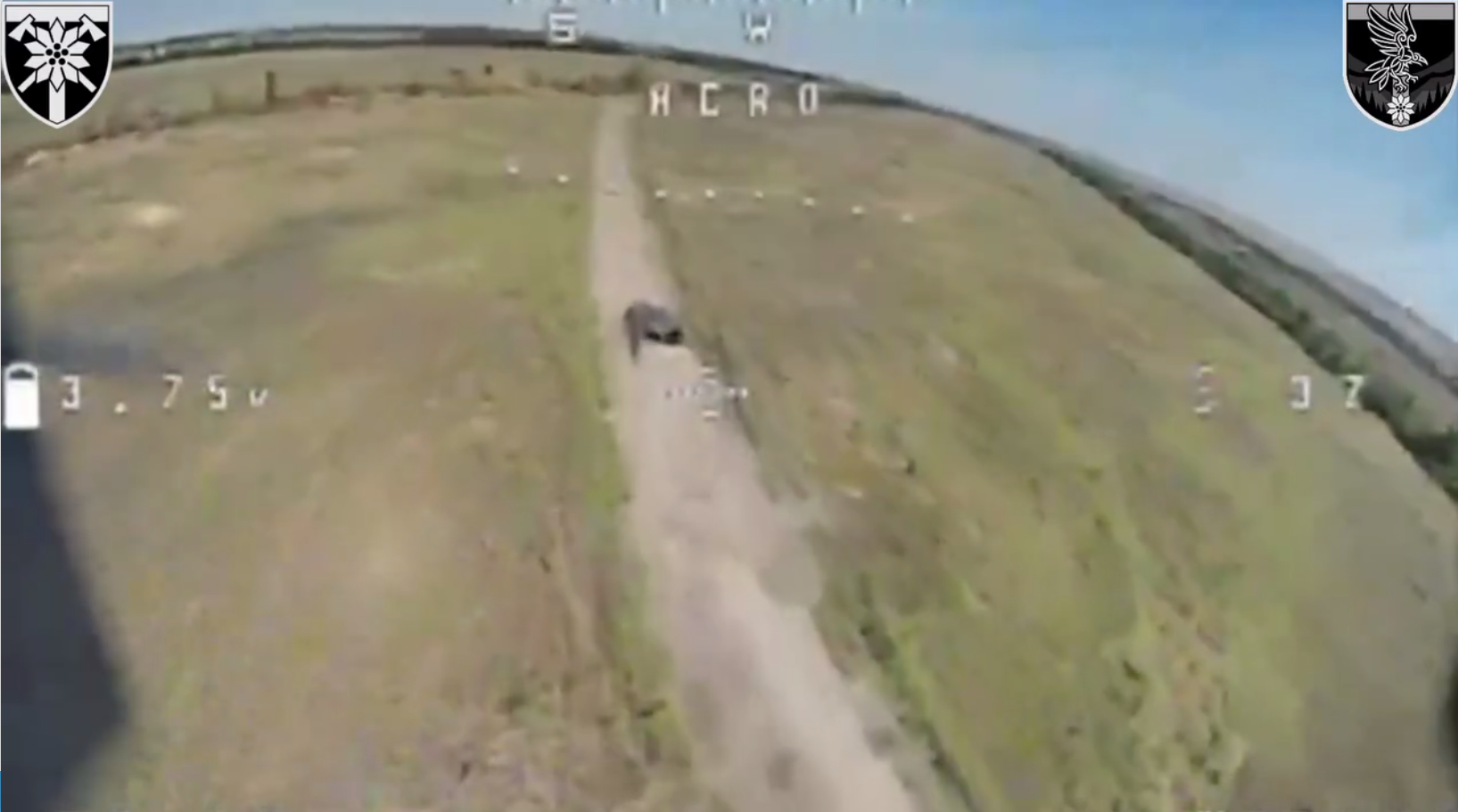 Точно в ціль: воїни ЗСУ влучили дроном-камікадзе в російську БМП-3, яка на повному ходу рухалася дорогою. Відео