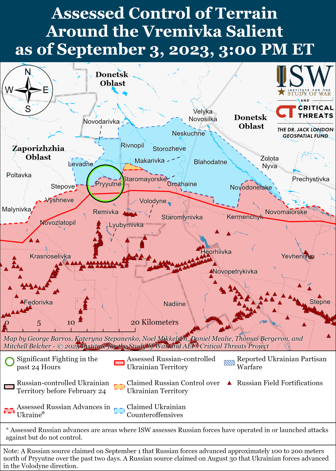ЗСУ просунулися в районі Бахмута та на заході Запоріжжя, проводять операції на лівобережжі Херсонщини – ISW