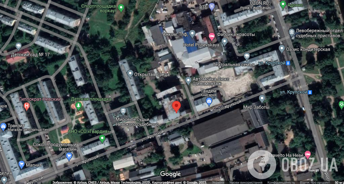 Будівля, де знаходиться військкомат на вул. Крупський