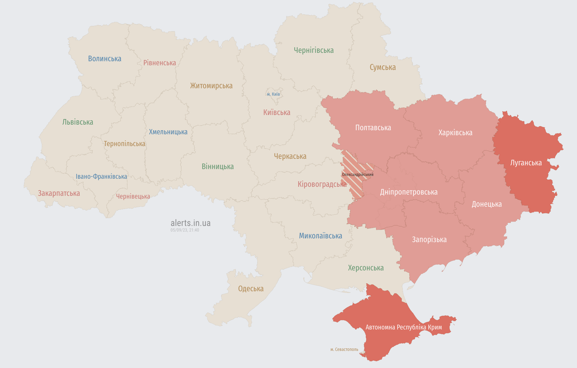 Повітряна тривога у низці областей України: де є загроза балістики