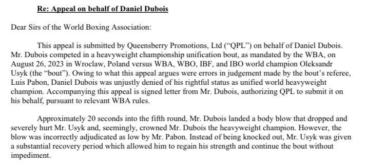 WBA огласила вердикт по апелляции Дюбуа на результат боя с Усиком