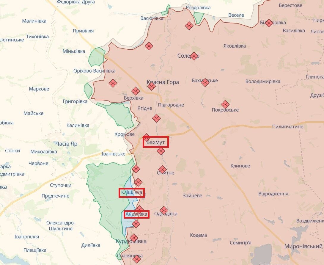 Украинские военные продвигаются возле Работино и Бахмута, РФ перебросила силы с других участков – британская разведка