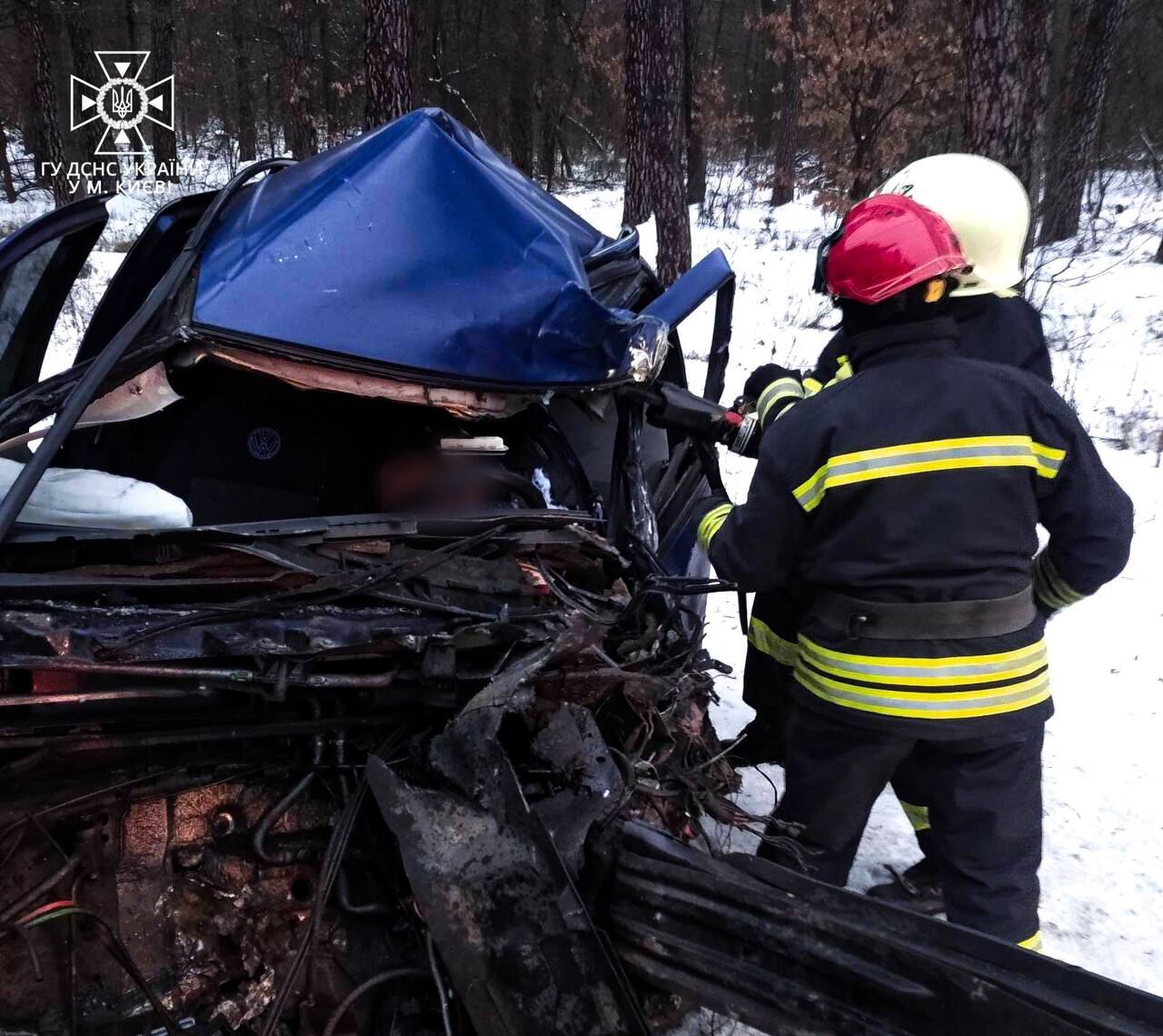 Під Києвом зіткнулись легковик та вантажівка з дровами: є загиблий. Фото і відео