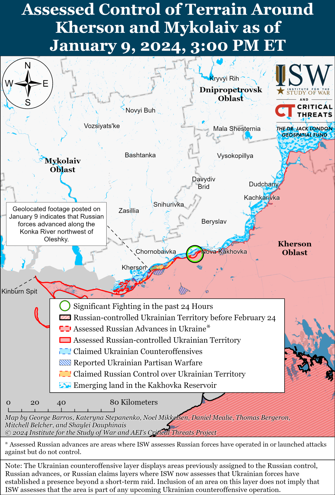 У войск РФ большие проблемы на левобережье Херсонщины: в ISW рассказали, что происходит. Карта