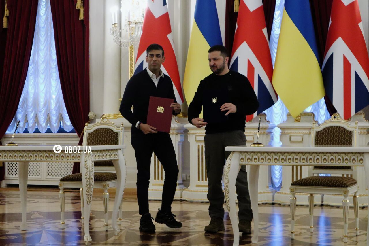 Зеленський і Сунак підписали історичну угоду про співробітництво України і Британії у сфері безпеки: що відомо